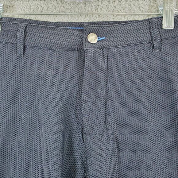 TWILLORY Men's Performance Blue Technical Fabric Tailored Fit Texture Size 36x34 - Picture 3 of 16